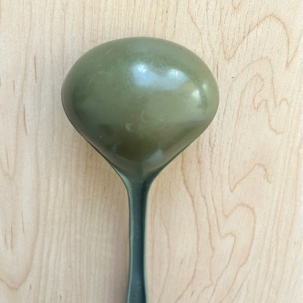 Foley Vintage Olive Green Plastic Ladle‎ Kitchen Utensil Kitchenware